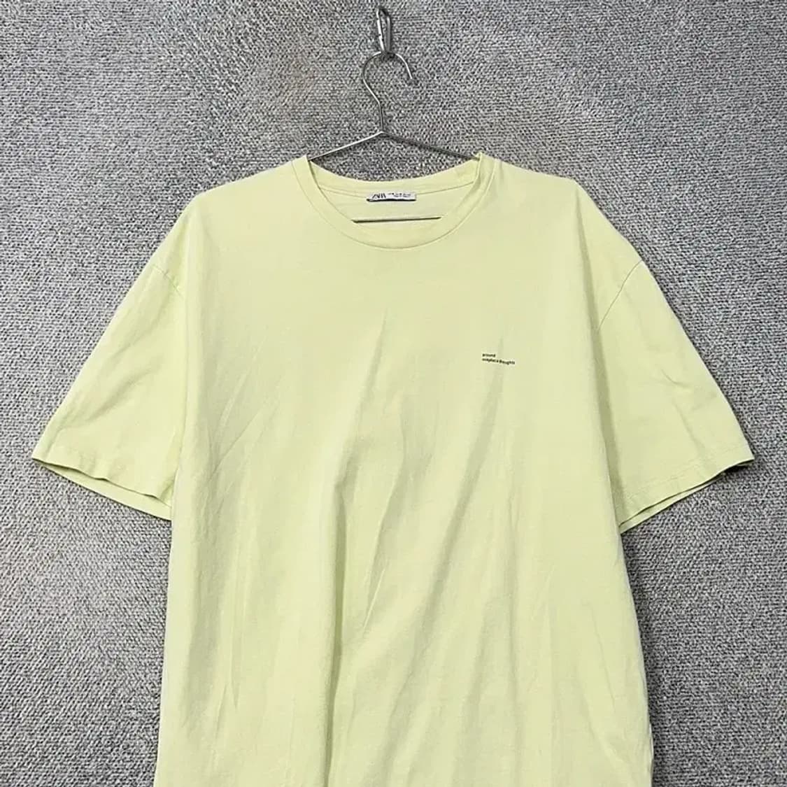 자라 라이트 그린 캐주얼 반팔티 XL 상품이미지3