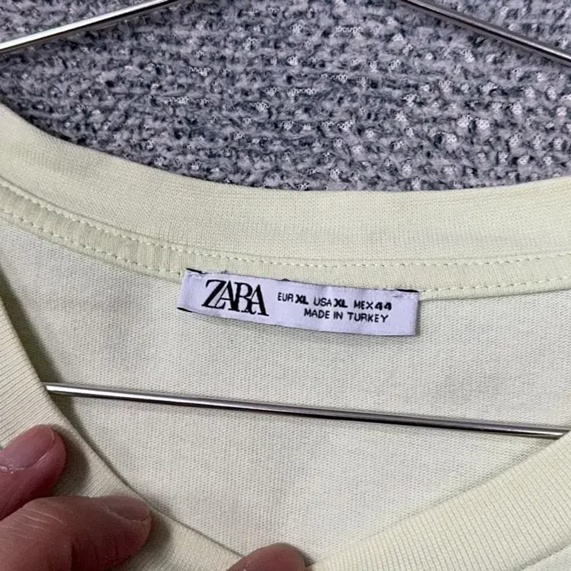 자라 라이트 그린 캐주얼 반팔티 XL 상품이미지5