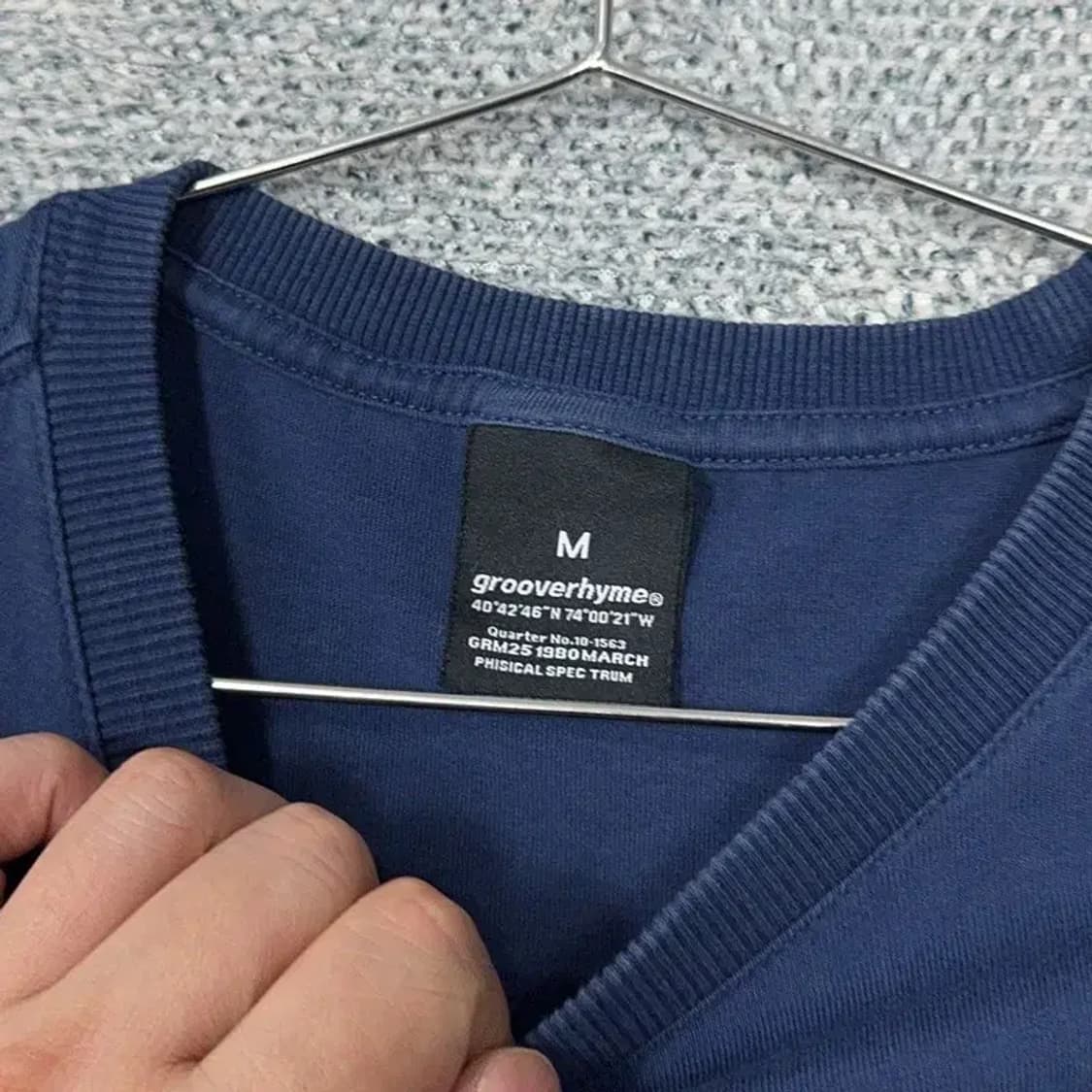 그루브라임 로고 네이비 반팔티 M 상품이미지3
