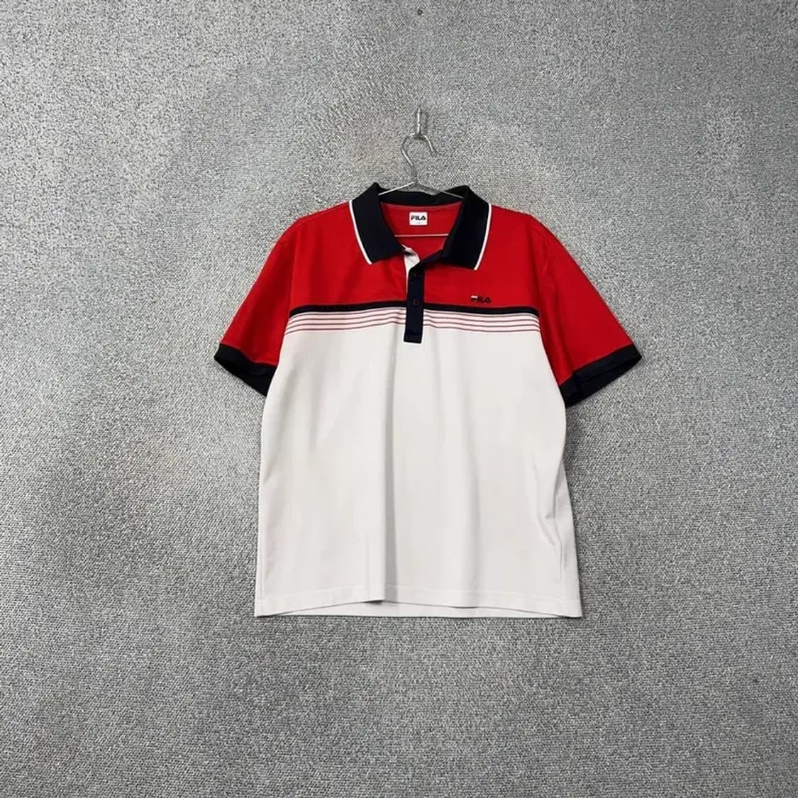 휠라 로고 남성 반팔 카라티 110 상품이미지1