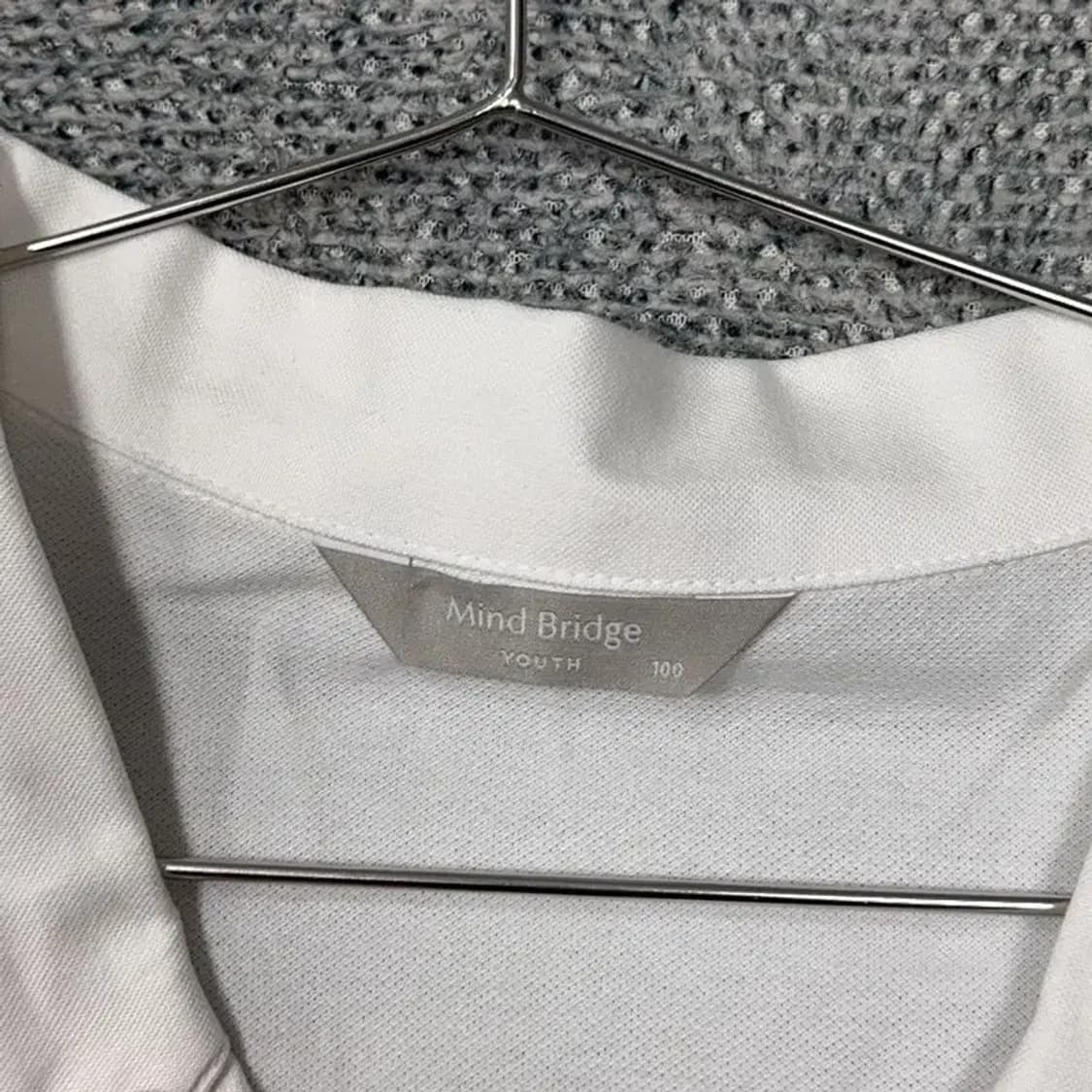 마인드브릿지 화이트 반팔 카라티 100 상품이미지3