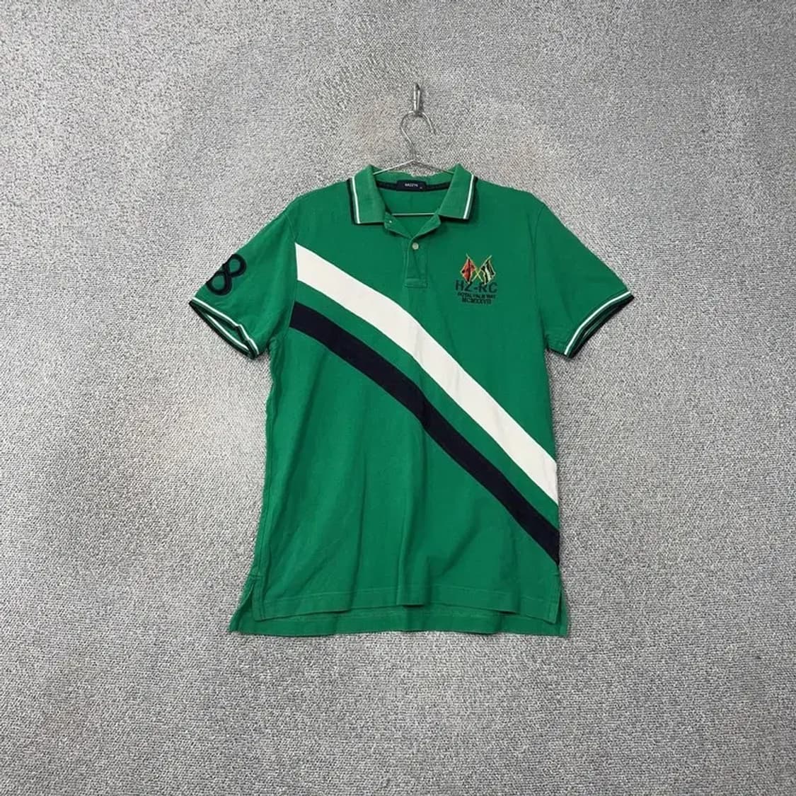 해지스 그린 빈티지 로고 럭비 반팔 카라티 110 상품이미지1