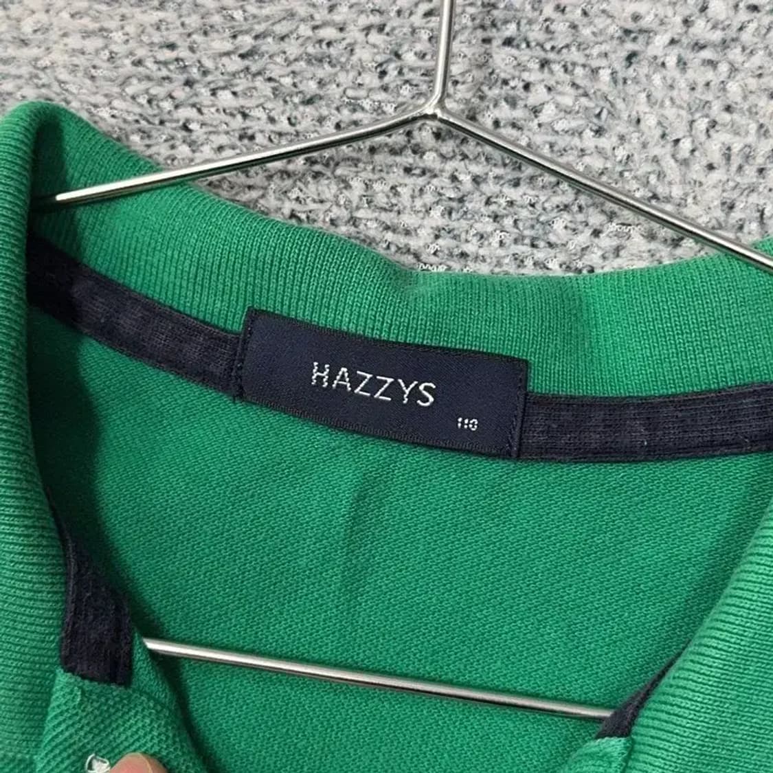 해지스 그린 빈티지 로고 럭비 반팔 카라티 110 상품이미지3