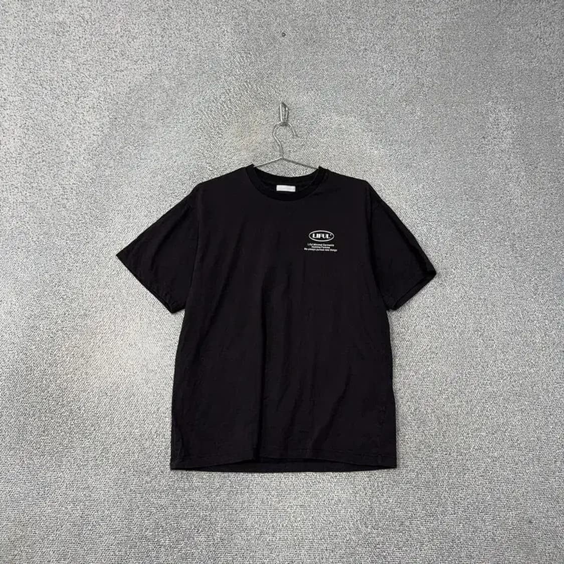 라이풀 백 프린팅 블랙 반팔티 M 상품이미지2