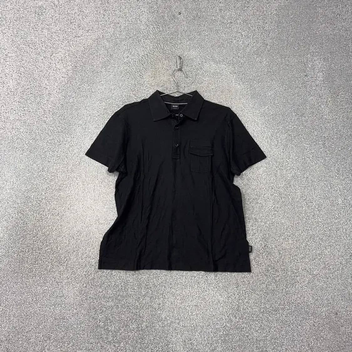 휴고보스 블랙 남성 캐주얼 반팔 카라티 L 상품이미지1