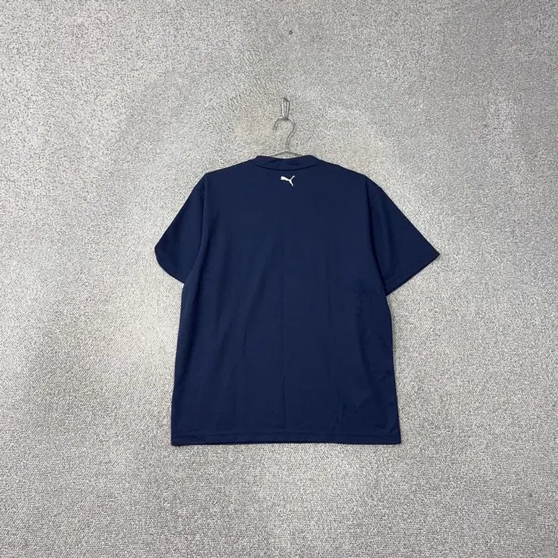 푸마 네이비 로고 기능성 반팔티 L 상품이미지2