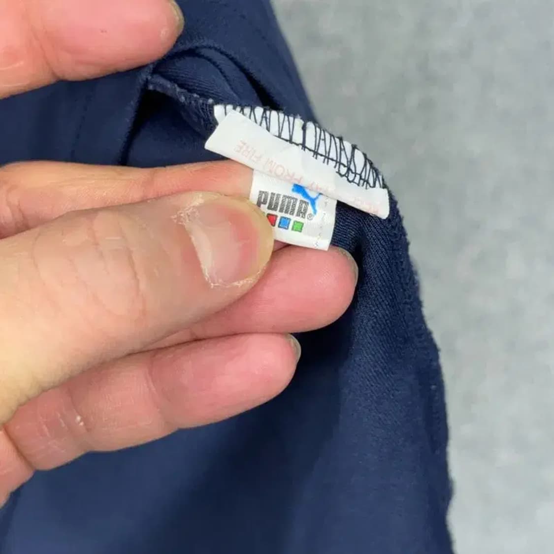 푸마 네이비 로고 기능성 반팔티 L 상품이미지5