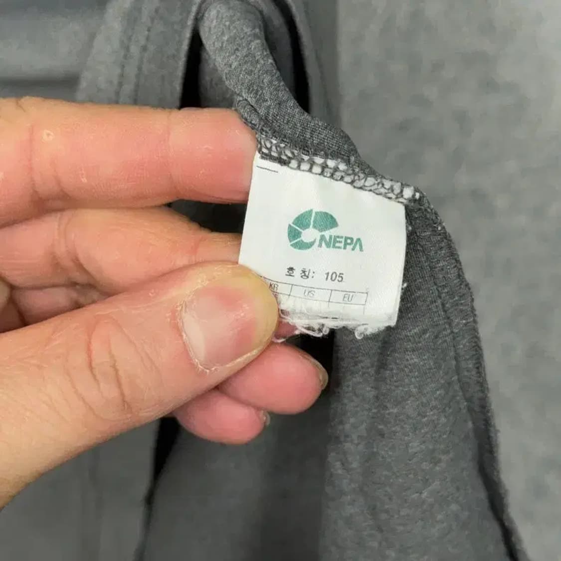 네파 그레이 로고 프린팅 기능성 반팔티 M 상품이미지3