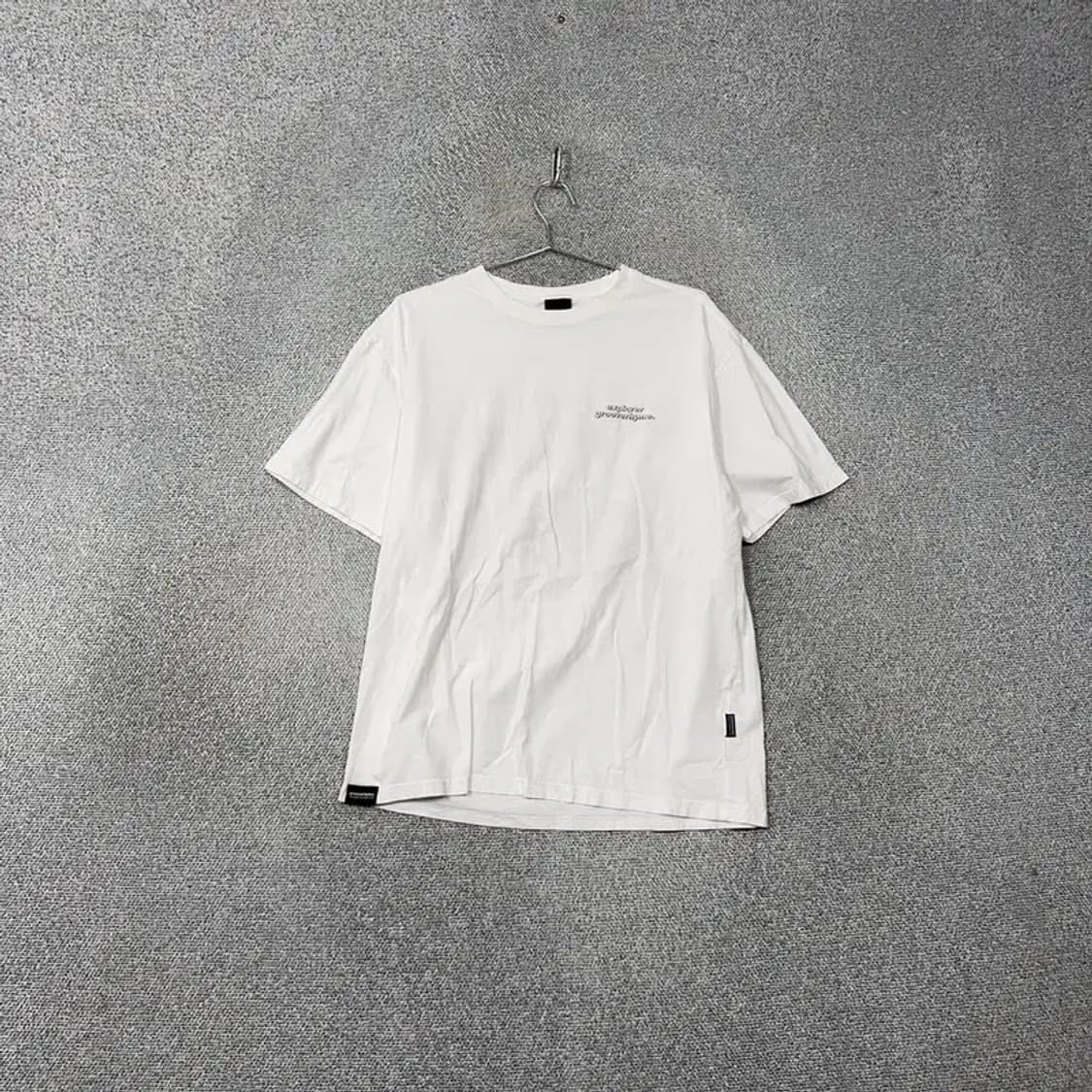 그루브라임 로고 화이트 코튼 반팔티 L 상품이미지1