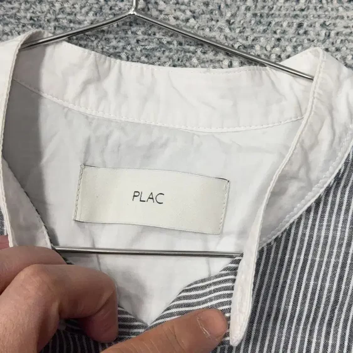 플랙진 체크 라이트 그레이 셔츠 S 상품이미지3