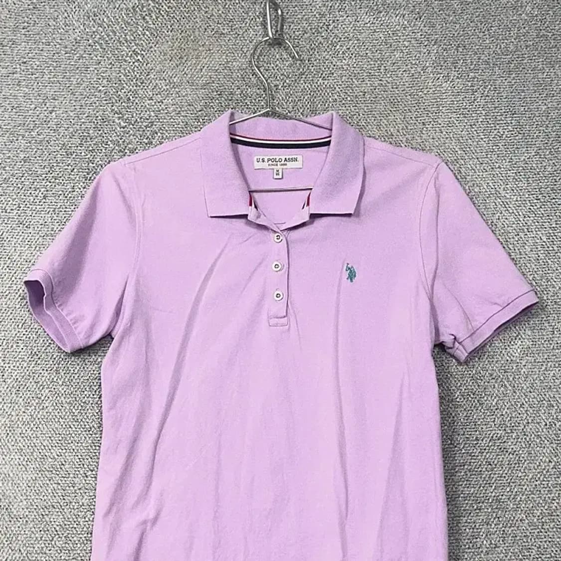 폴로아쎈 라이트 퍼플 남성 반팔 카라티 M 상품이미지3