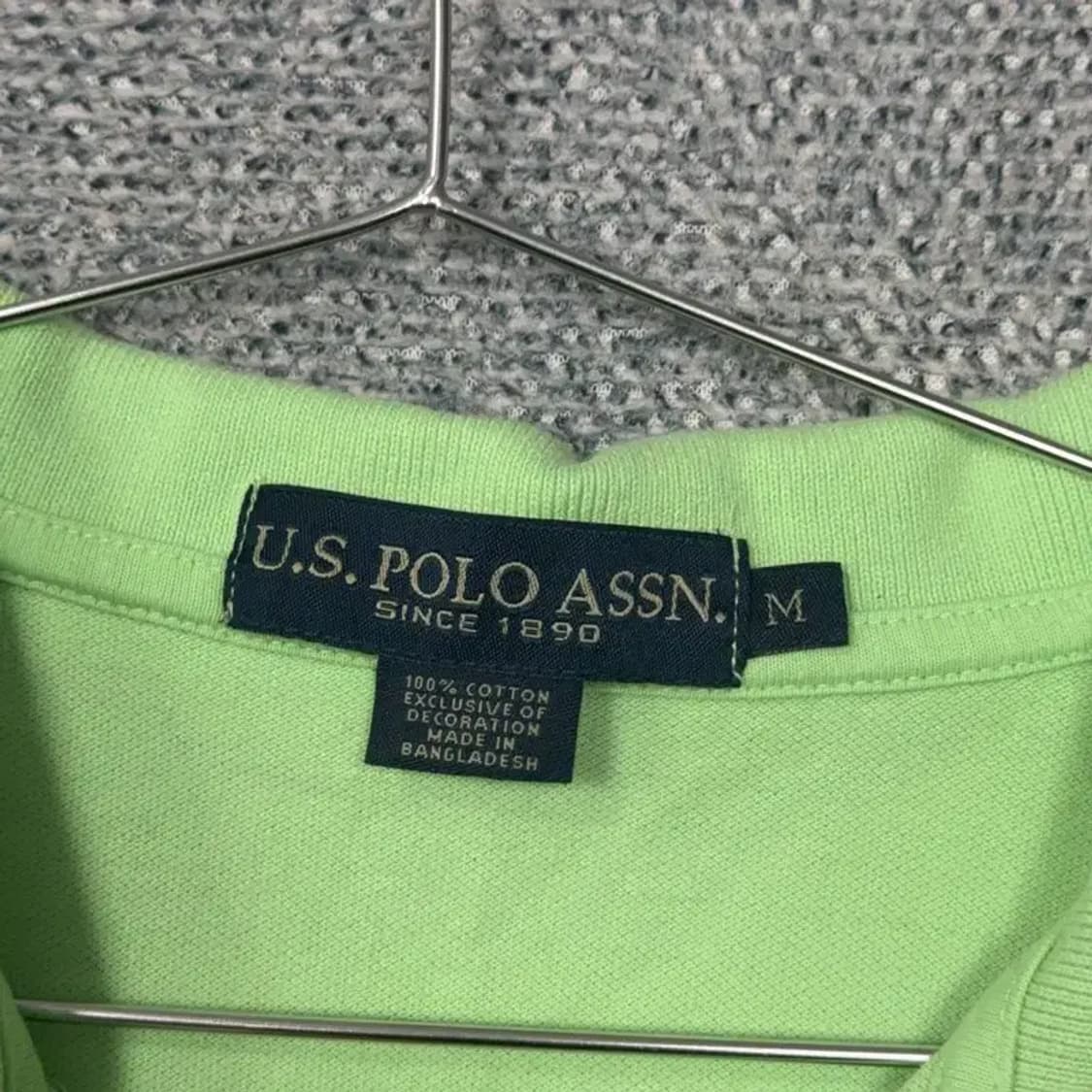 폴로아쎈 라이트 그린 남성 반팔 카라티 M 상품이미지3