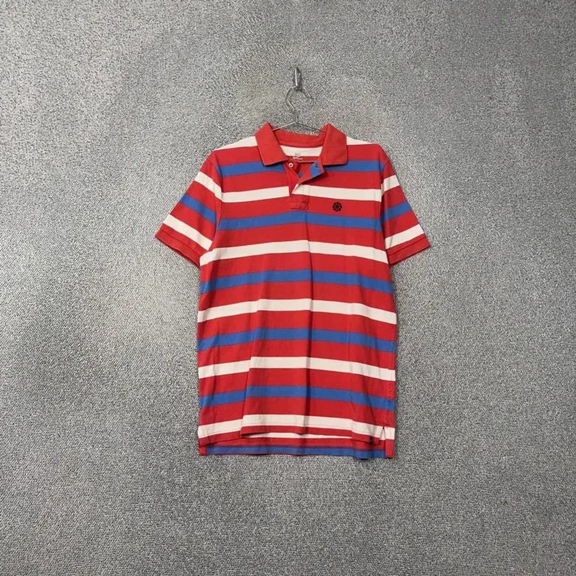 나이키 스트라이프 레드 로고 남성 반팔 카라티 L 상품이미지1