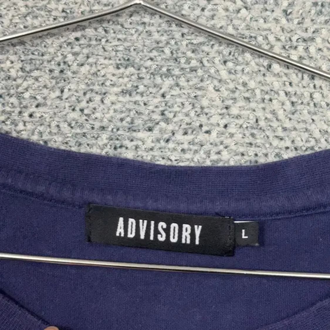 어드바이저리 프린팅 네이비 반팔티 L 상품이미지3