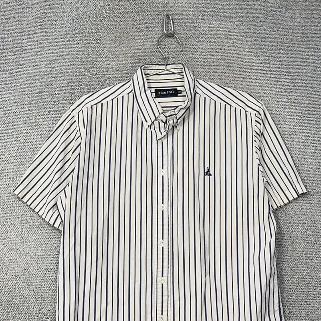 빈폴 스트라이프 로고 남성 반팔 셔츠 105 상품이미지3