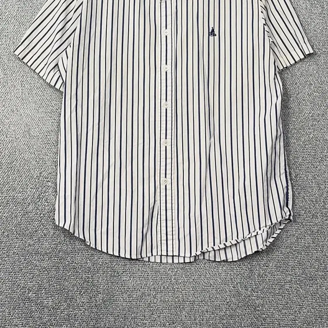 빈폴 스트라이프 로고 남성 반팔 셔츠 105 상품이미지4