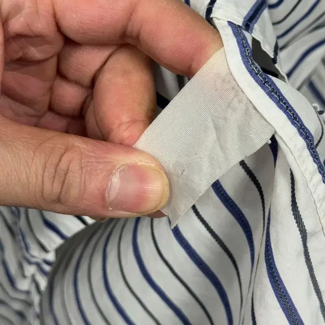 빈폴 스트라이프 로고 남성 반팔 셔츠 105 상품이미지5