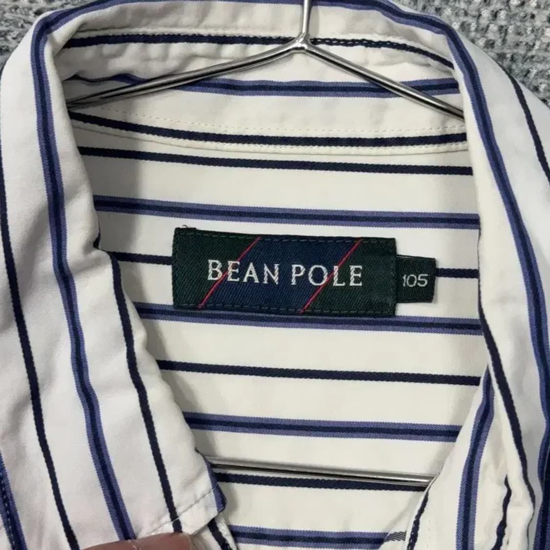 빈폴 스트라이프 로고 남성 반팔 셔츠 105 상품이미지6