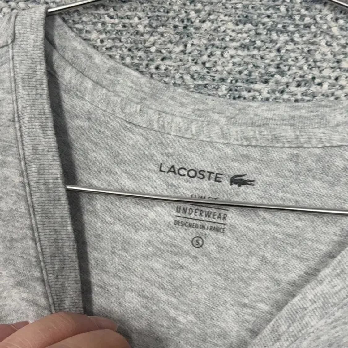 라코스테 라이트 그레이 코튼 반팔티 S 상품이미지3