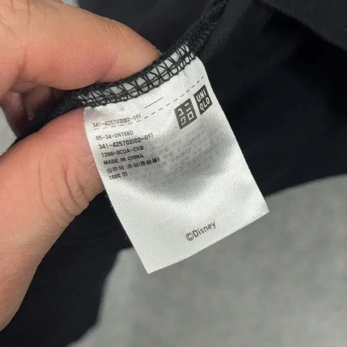 유니클로 디즈니 프린팅 코튼 반팔티 M 상품이미지4