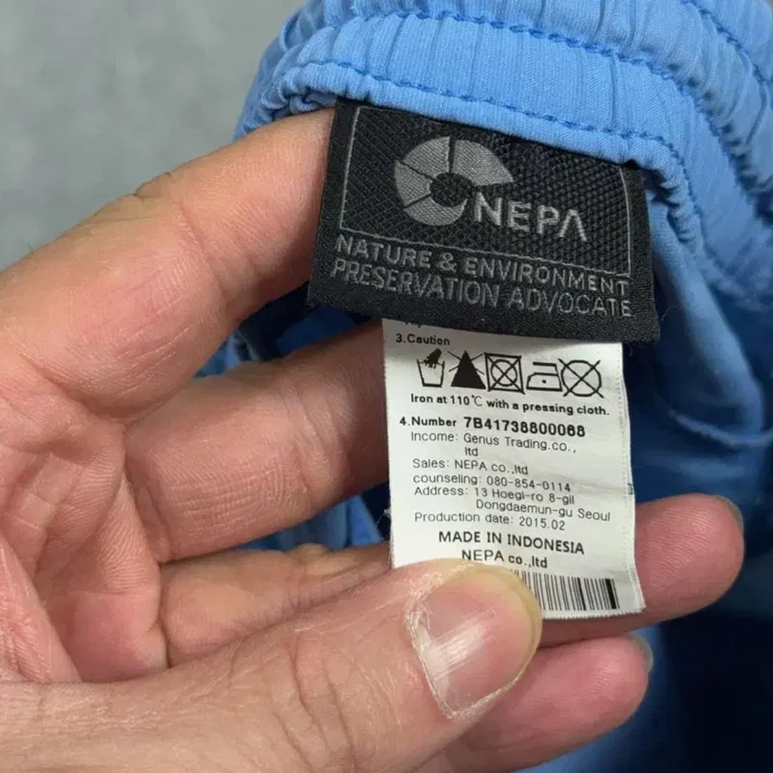 네파 여성 기능성 라이트 블루 반바지 S 상품이미지3