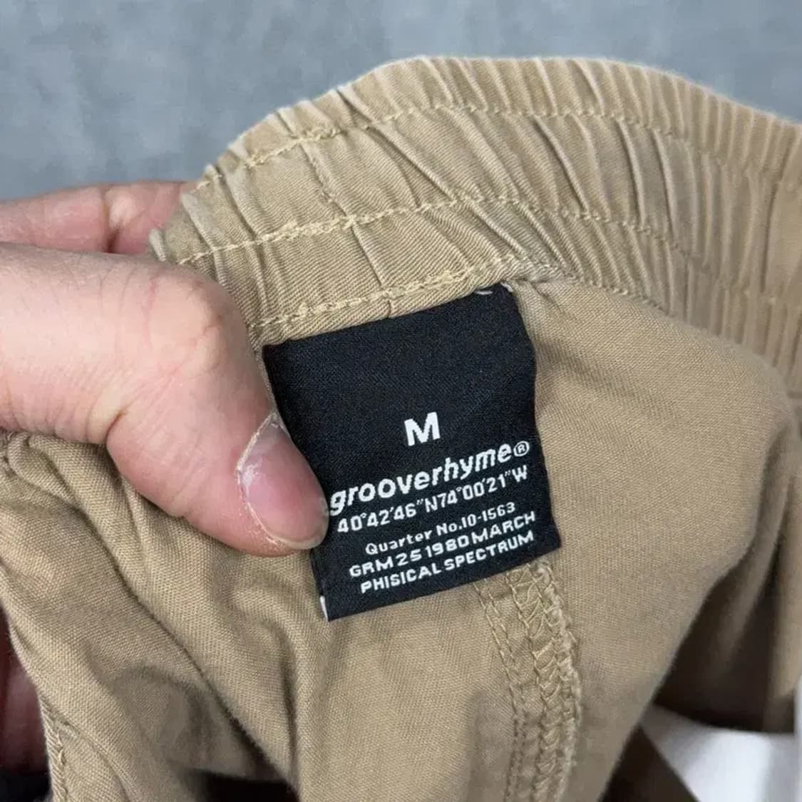 그루브라임 베이지 캐주얼 남성 반바지 M 상품이미지3