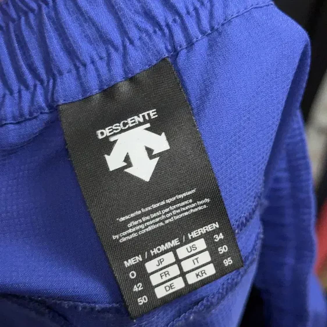 데상트 기능성 블루 5부 반바지 95 상품이미지5