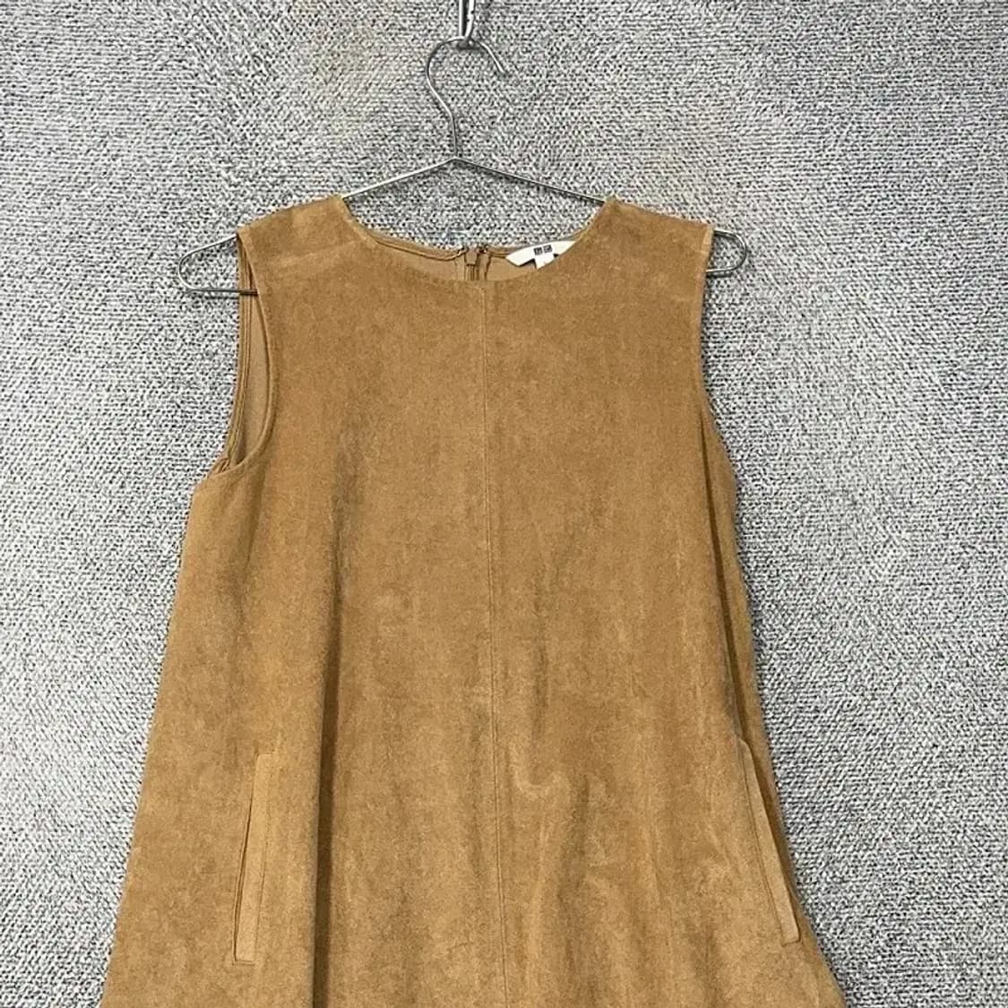 유니클로 카멜 스웨이드 나시 원피스 L 상품이미지3
