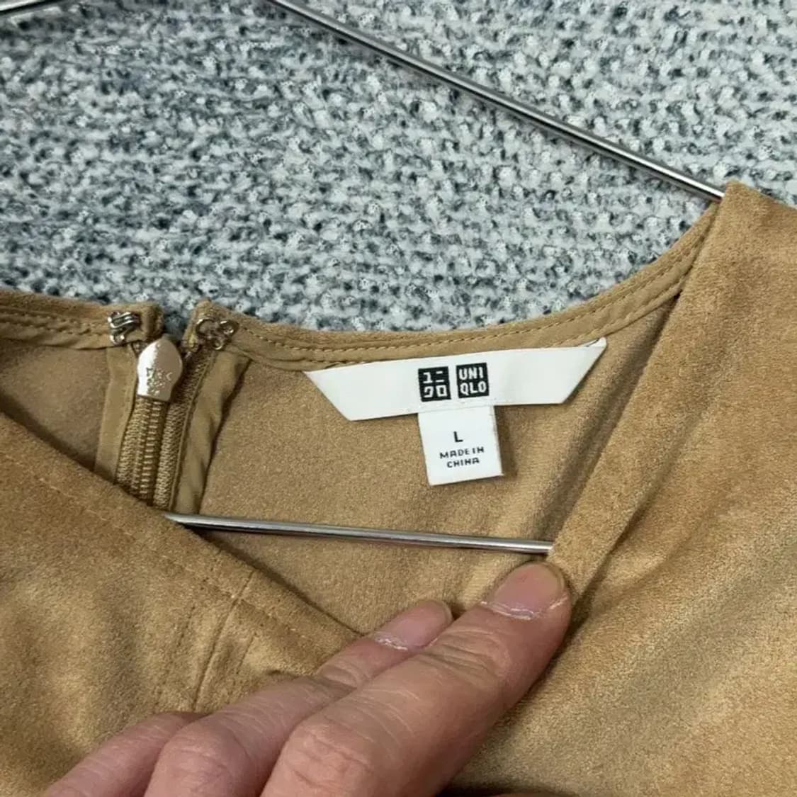 유니클로 카멜 스웨이드 나시 원피스 L 상품이미지5