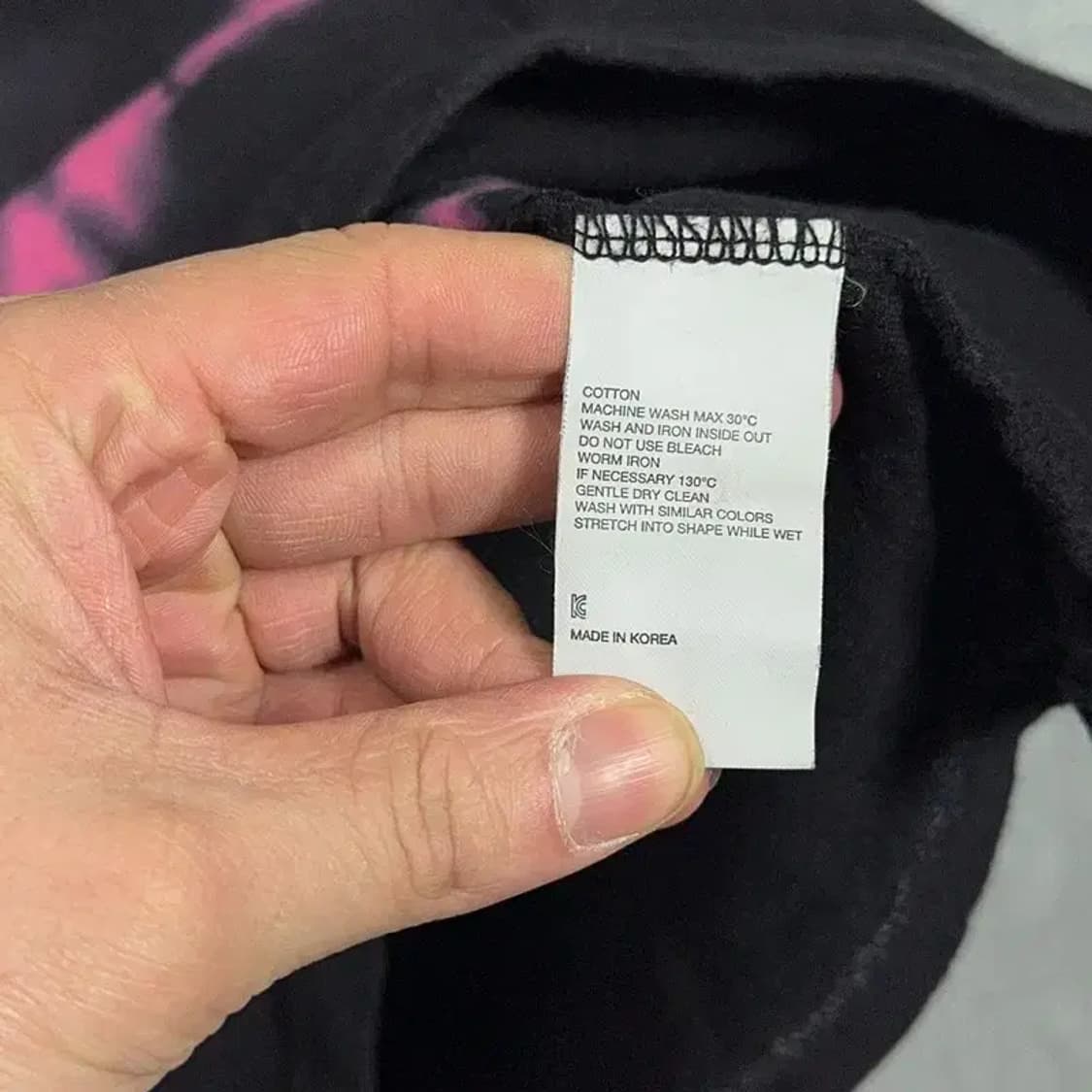 비바스튜디오 타이다이 스트라이프 블랙 반팔 티 XL 상품이미지4