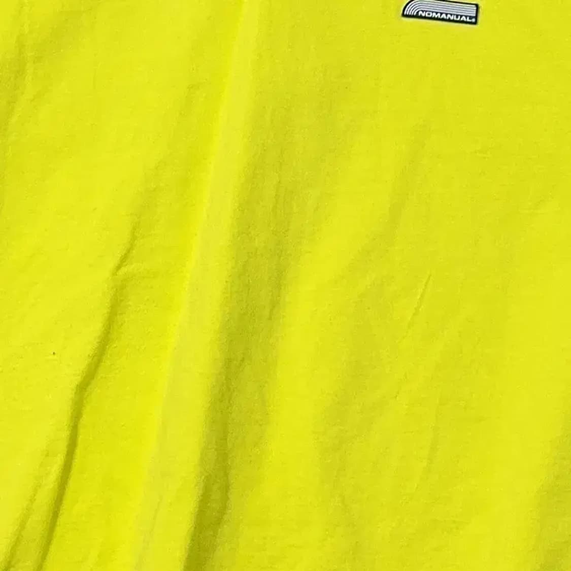 노매뉴얼 백 로고 옐로우 반팔 티 XL 상품이미지4