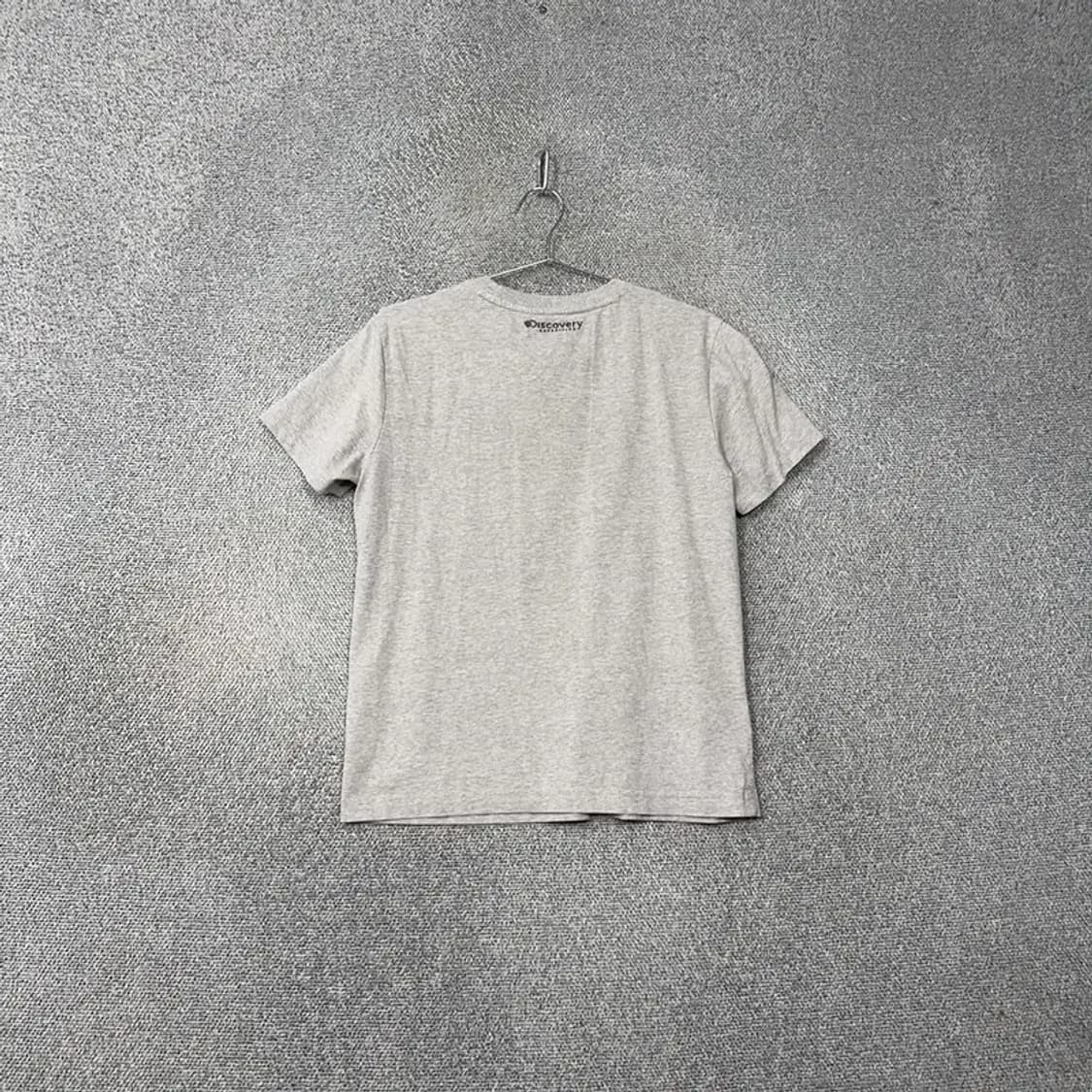 디스커버리 로고 프린팅 라이트 그레이 반팔 티 XS 상품이미지2