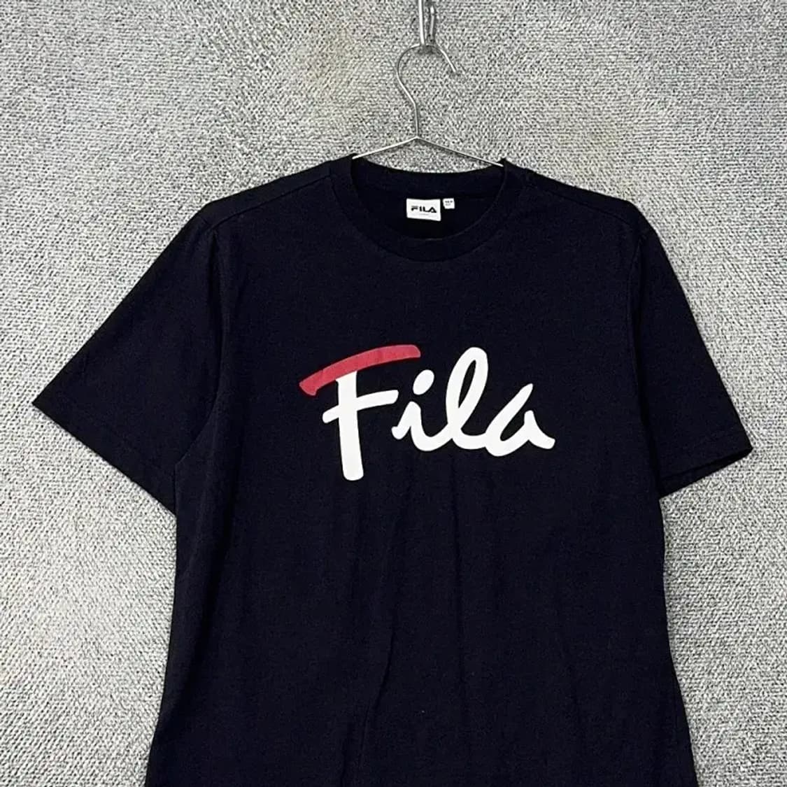 휠라 로고 프린팅 네이비 반팔 티 L 상품이미지3