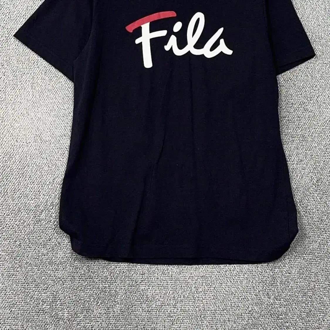 휠라 로고 프린팅 네이비 반팔 티 L 상품이미지4