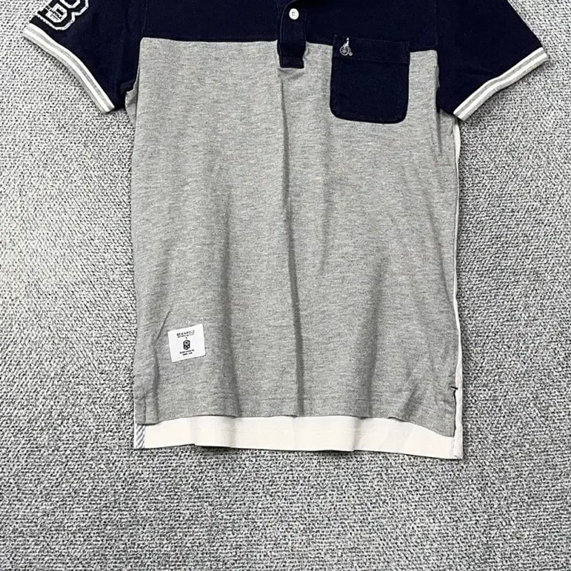 빈폴 캐주얼 넘버 남성 그레이 반팔 카라티 95 상품이미지4