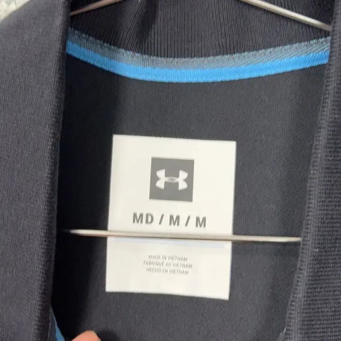 언더아머 로고 남성 블랙 반팔 카라티 M 상품이미지3