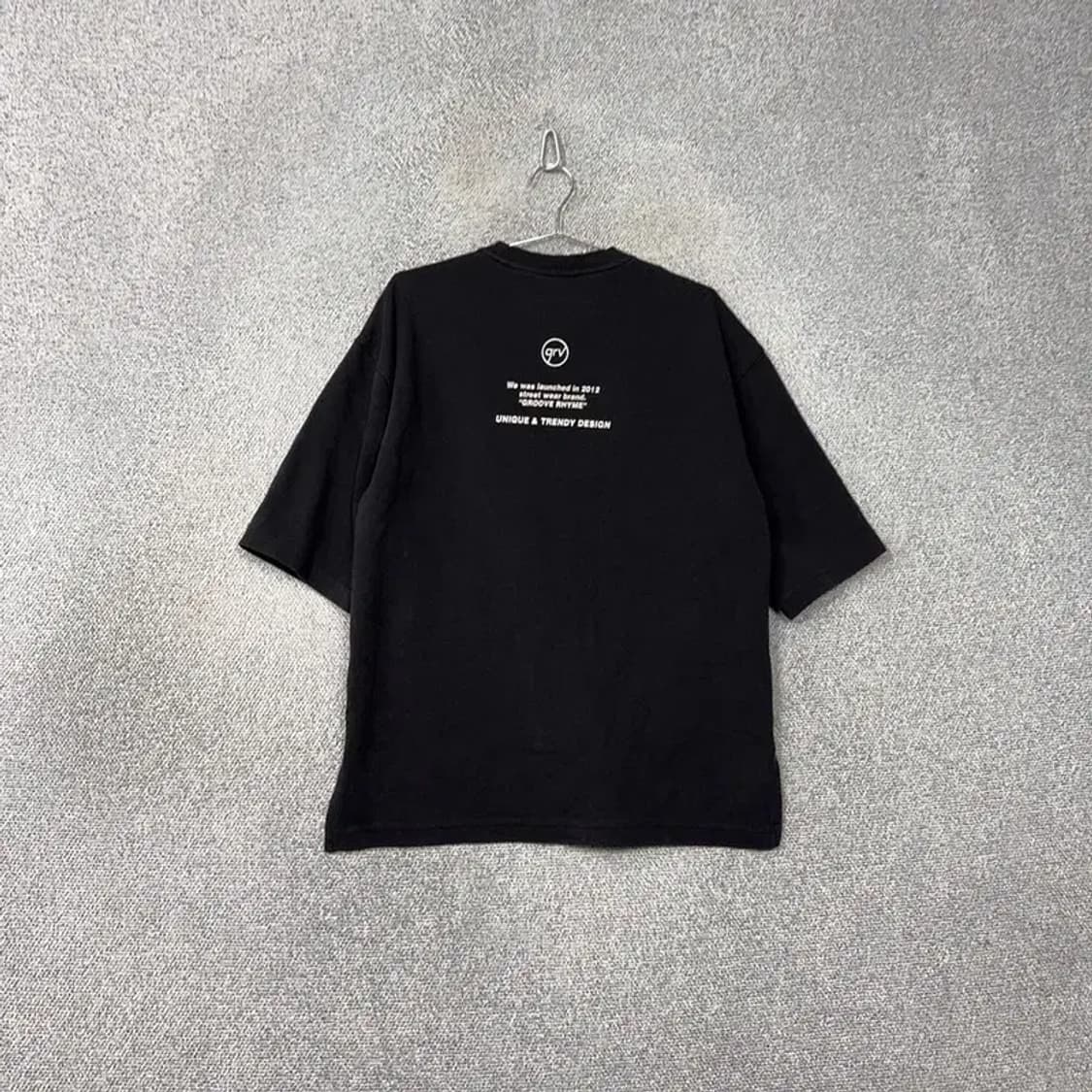 그루브라임 오버핏 블랙 반팔 티 M 상품이미지2
