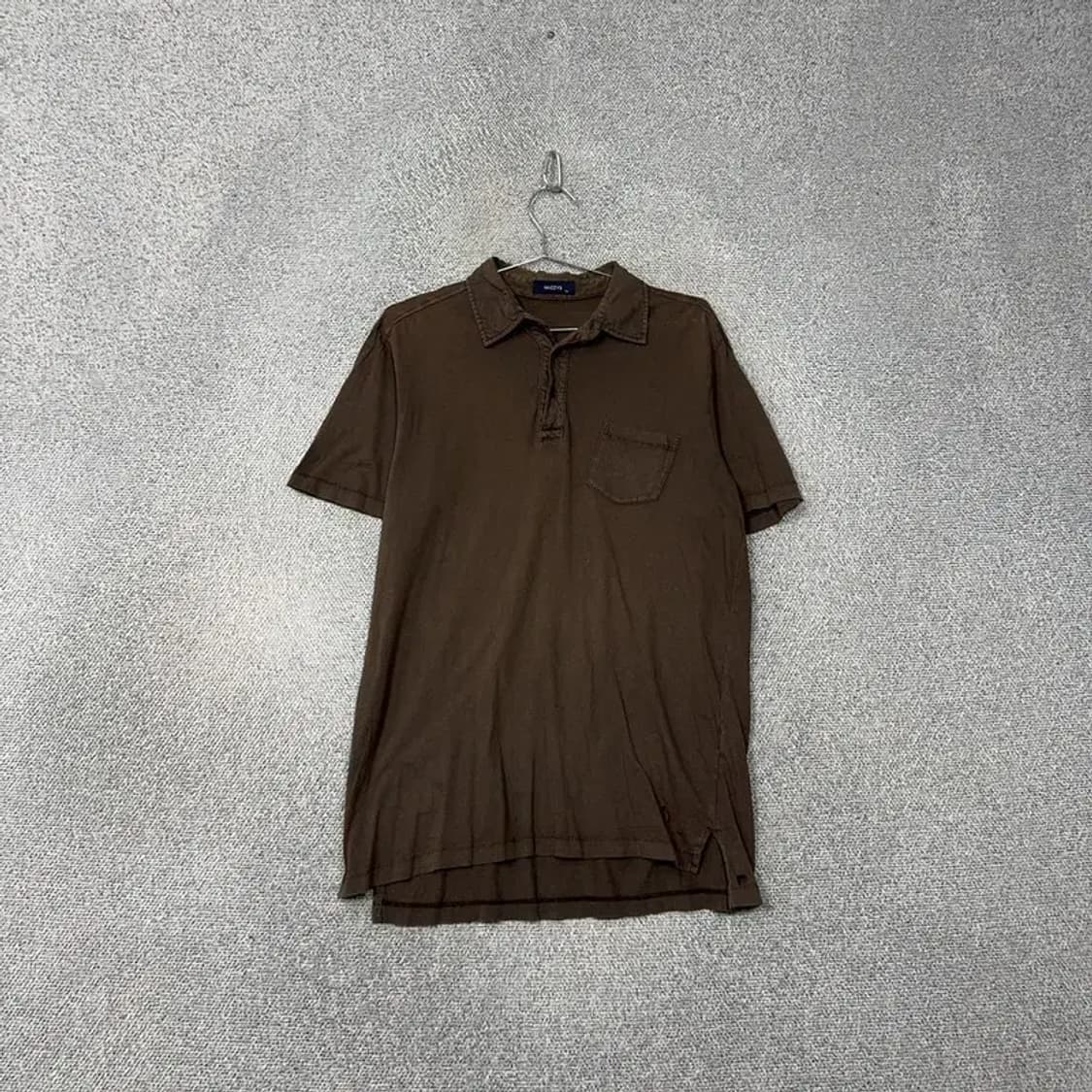 해지스 브라운 로고 남성 반팔 카라티 100 상품이미지1