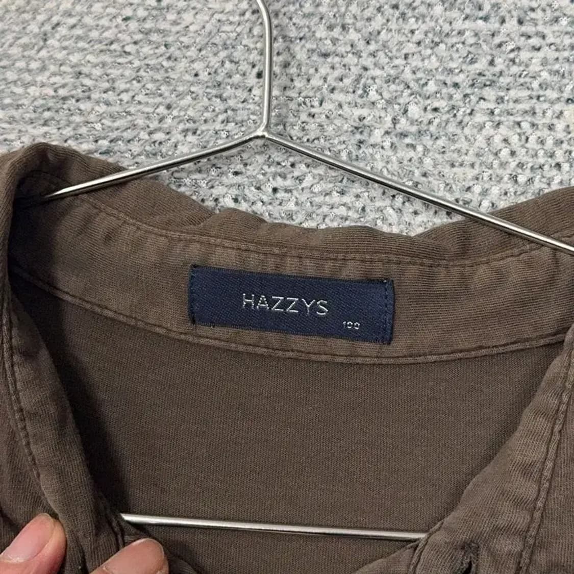 해지스 브라운 로고 남성 반팔 카라티 100 상품이미지5