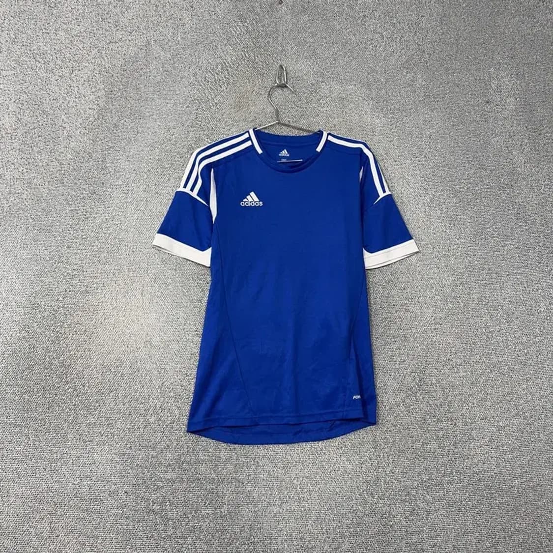 아디다스 블루 로고 삼선 기능성 운동 반팔티 95 상품이미지1