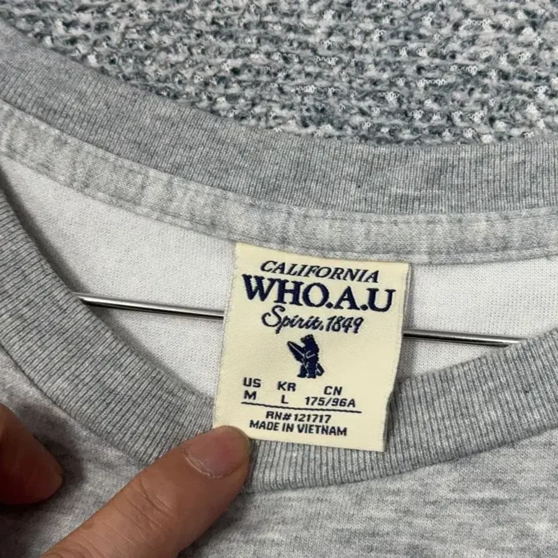 후아유 캐주얼 로고 프린팅 그레이 반팔티 M 상품이미지4