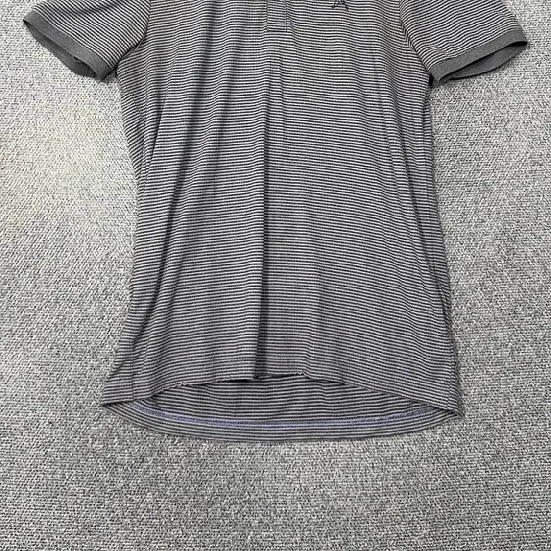 핑 스트라이프 그레이 로고 골프 기능성 반팔 카라티 100 상품이미지4