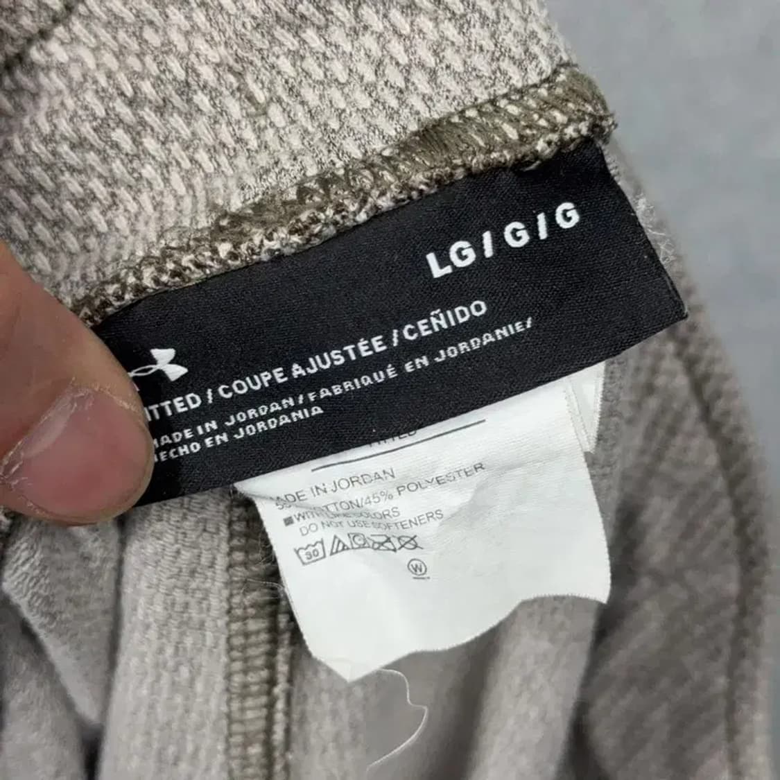 언더아머 라이트 그레이 로고 밴딩 반바지 L 상품이미지3