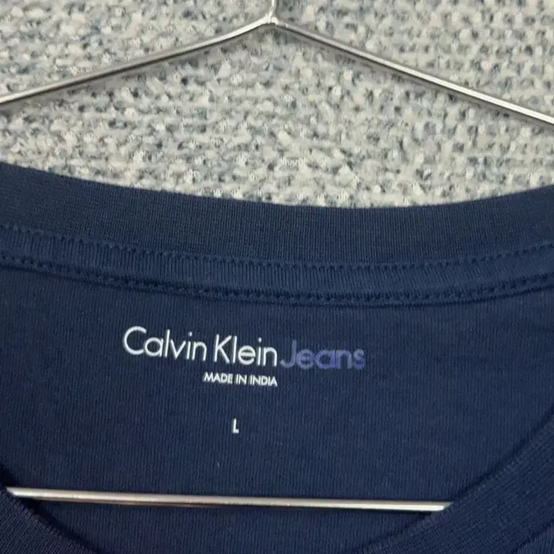 캘빈클라인 프린팅 네이비 반팔 티 L 상품이미지5