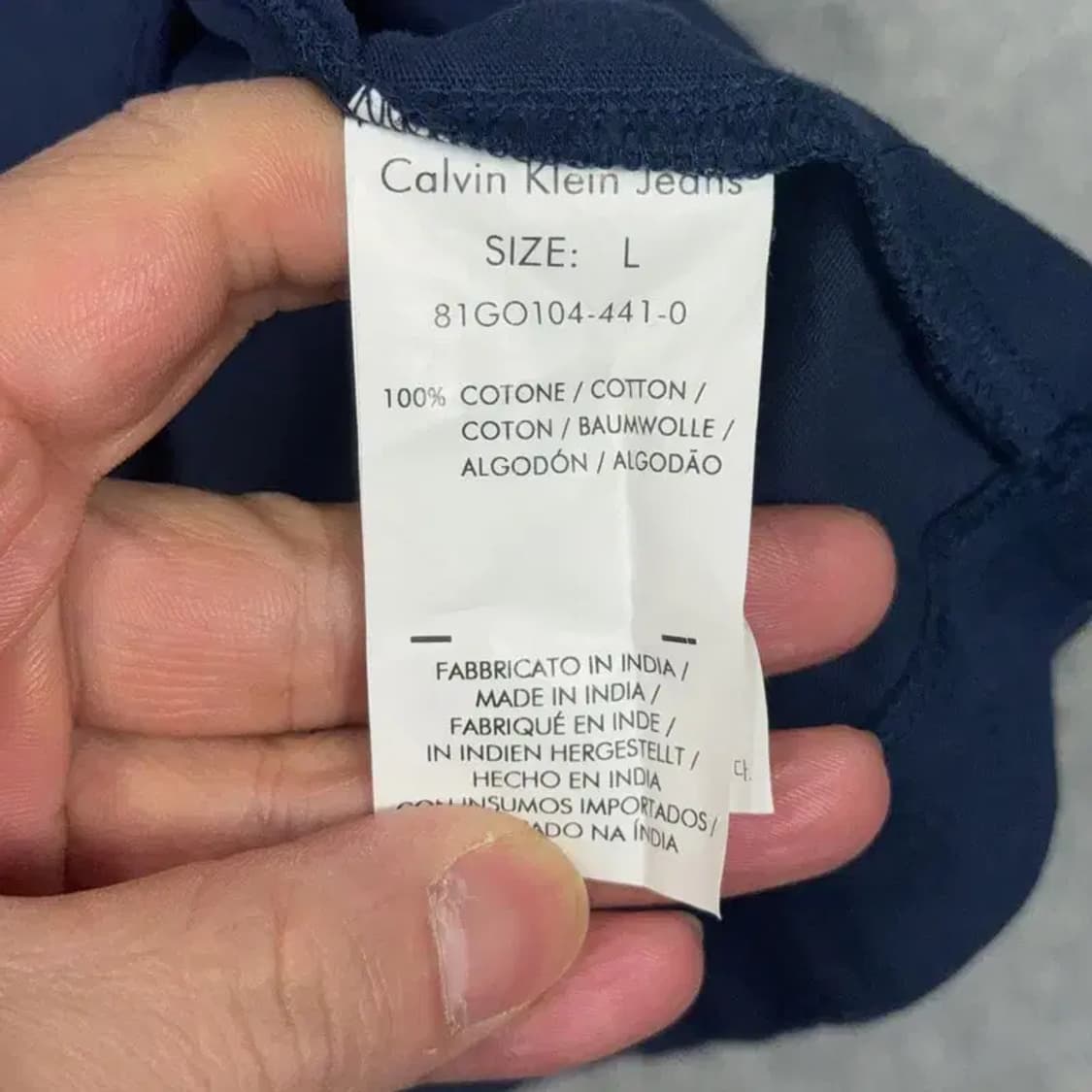 캘빈클라인 프린팅 네이비 반팔 티 L 상품이미지6