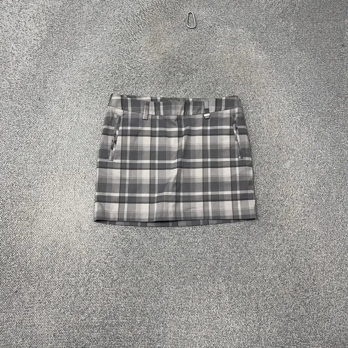 아디다스 골프 그레이 체크 스커트 M 상품이미지1