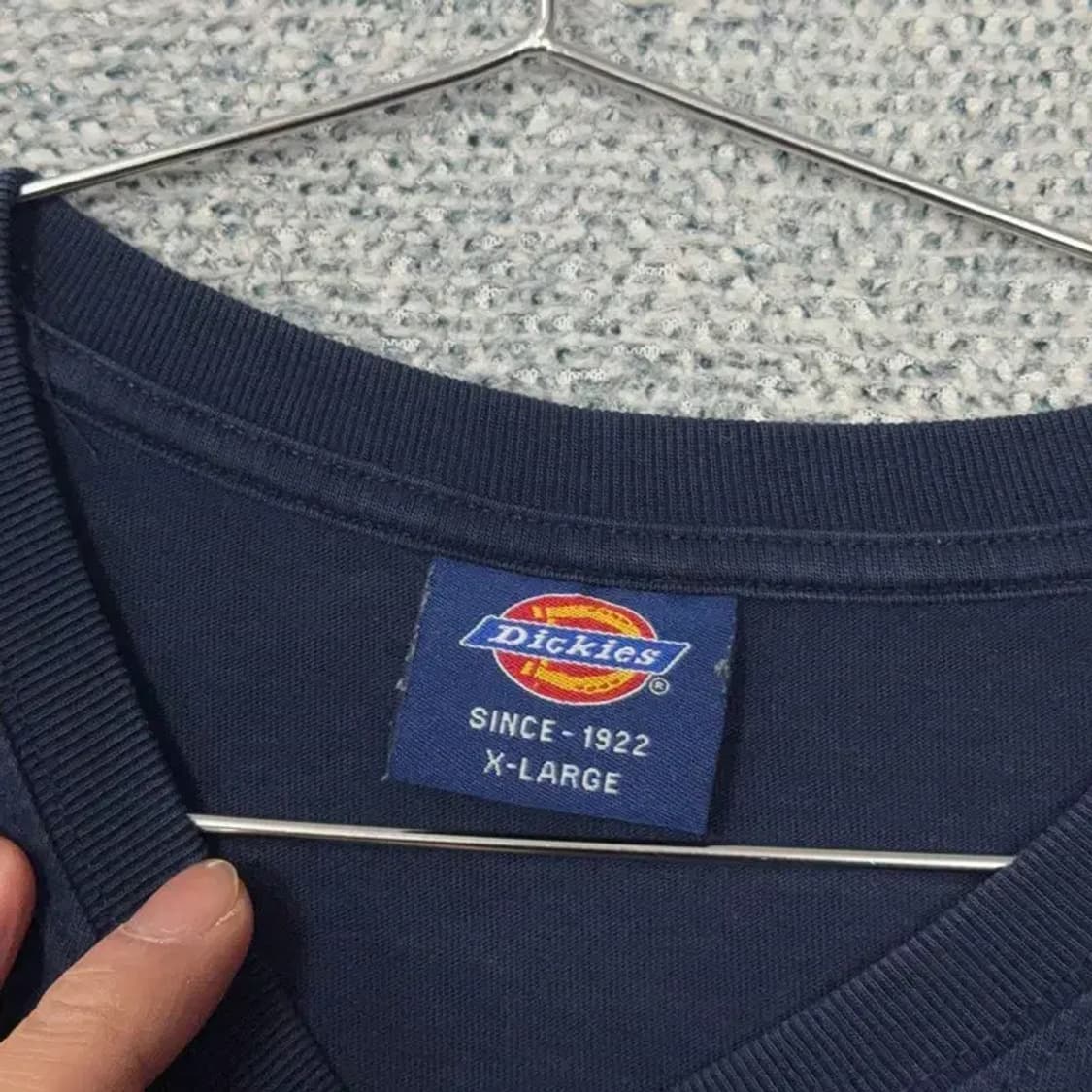 디키즈 네이비 로고 프린팅 슬리브 긴팔티 XL 상품이미지3