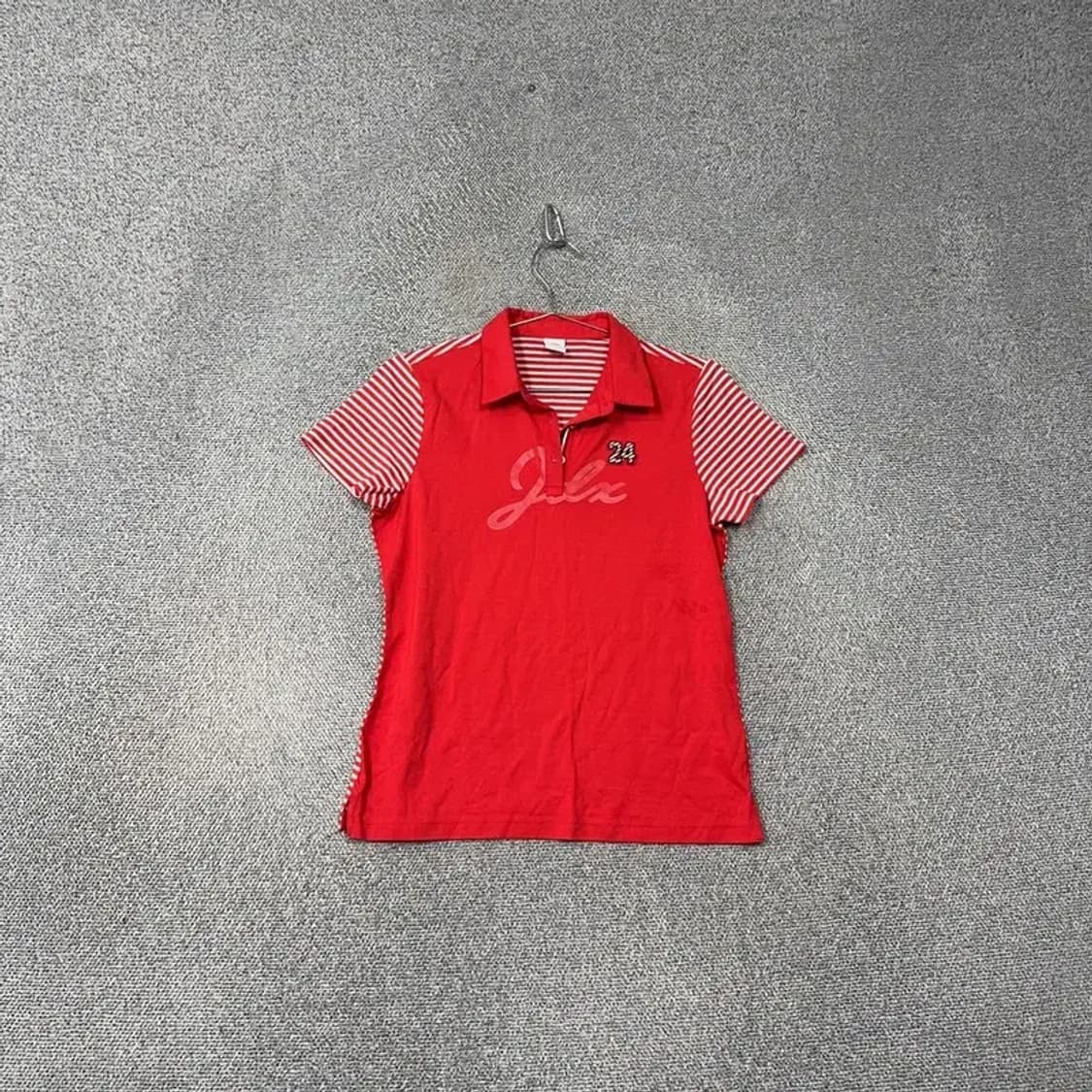 JDX 골프 로고 레드 기능성 반팔 카라티 95 상품이미지1