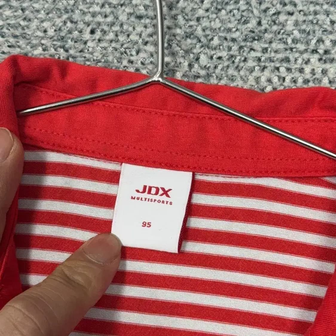 JDX 골프 로고 레드 기능성 반팔 카라티 95 상품이미지3