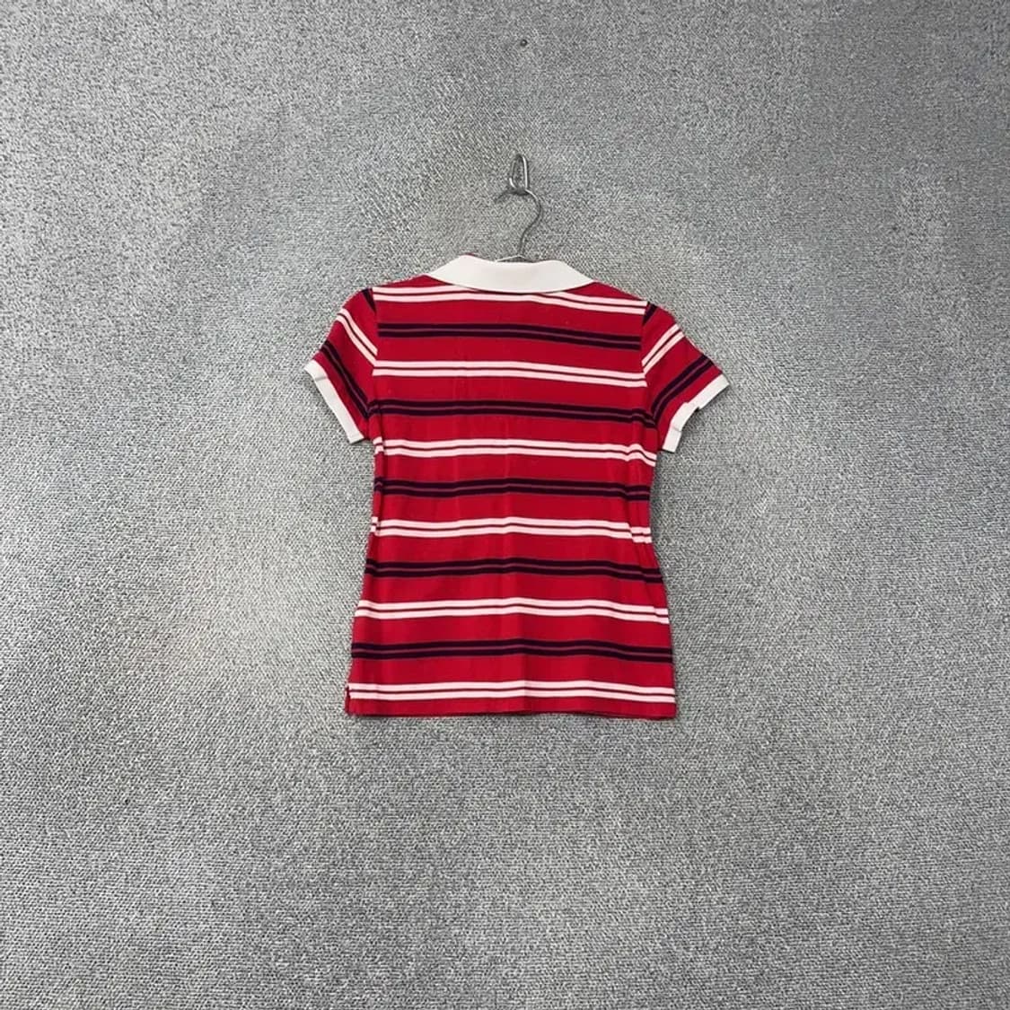 핑 스트라이프 레드 기능성 반팔 카라티 90 상품이미지2